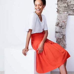 Ann Taylor - Petite Belted Full Skirt $98.00